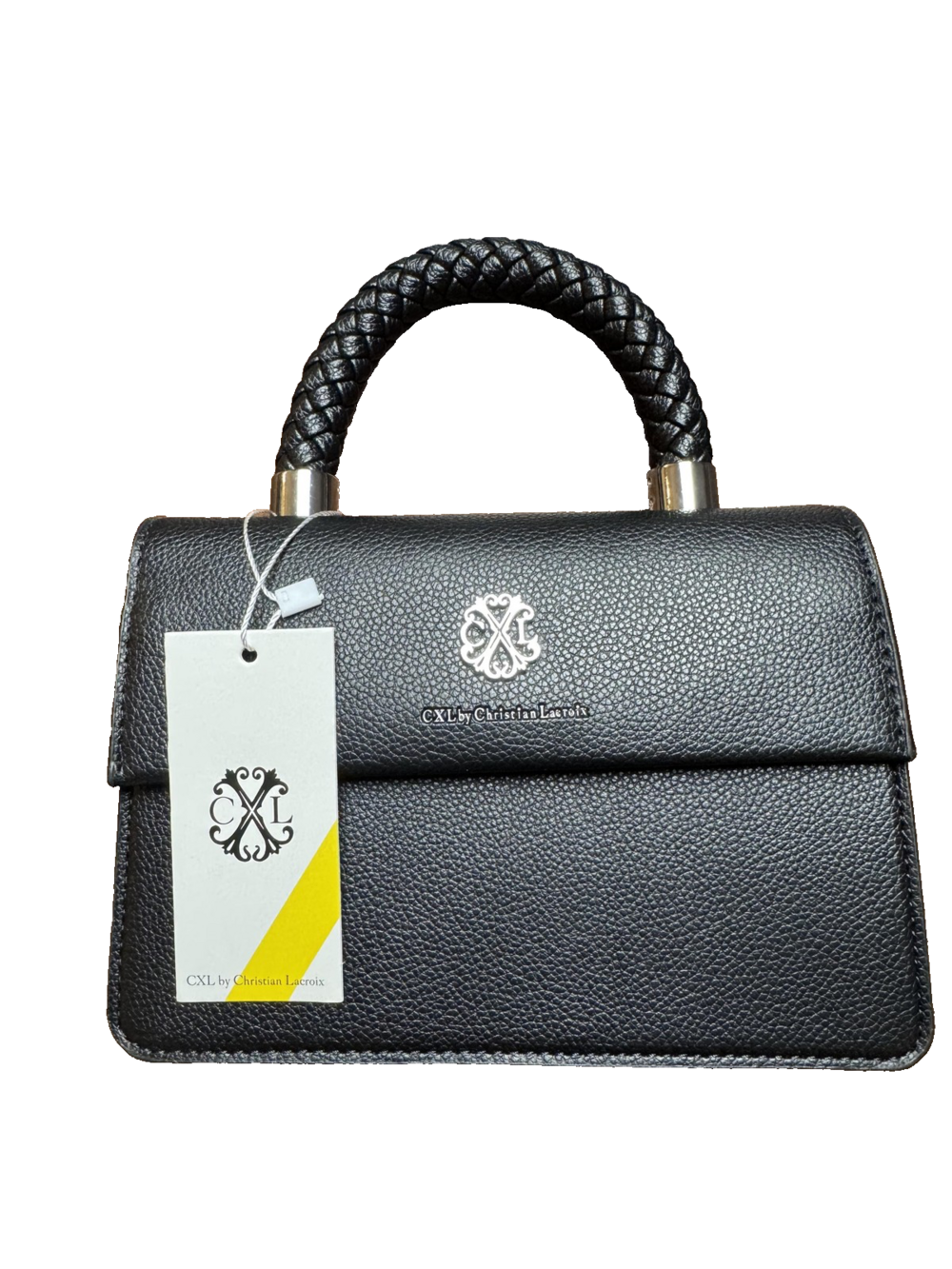 CXL by Christian Lacroix Bag Womens Black Jardin Braided Handle Crossbody Purse